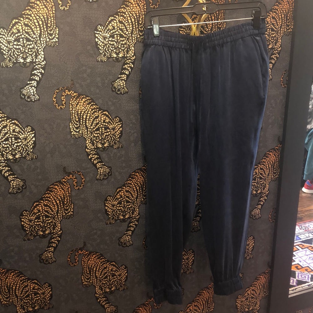 Paige washed silk joggers RARE M